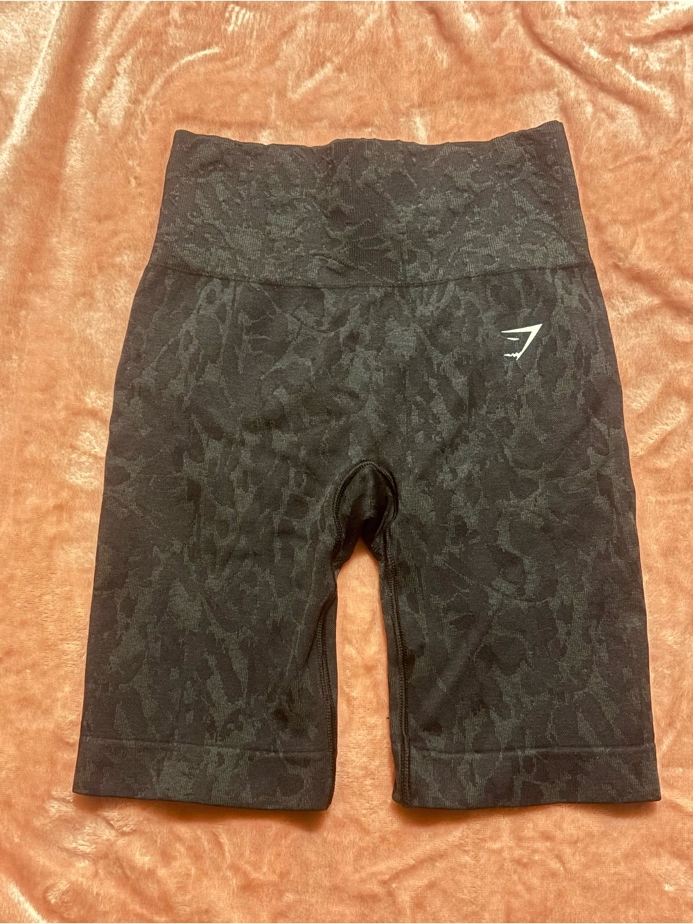 Gymshark Black Jacquard High-Waist Bike Shorts